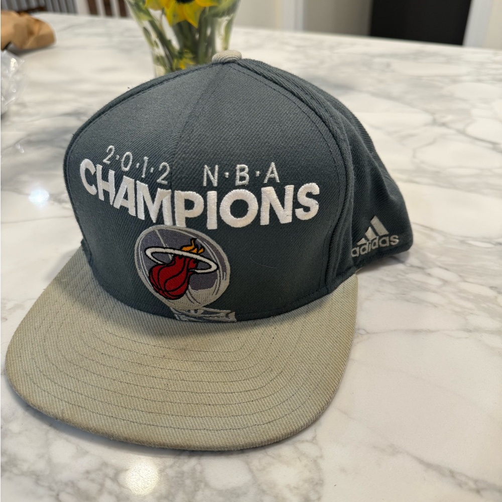 Miama Heat Adidas 2012 NBA Champions Cap - Gray Snapback